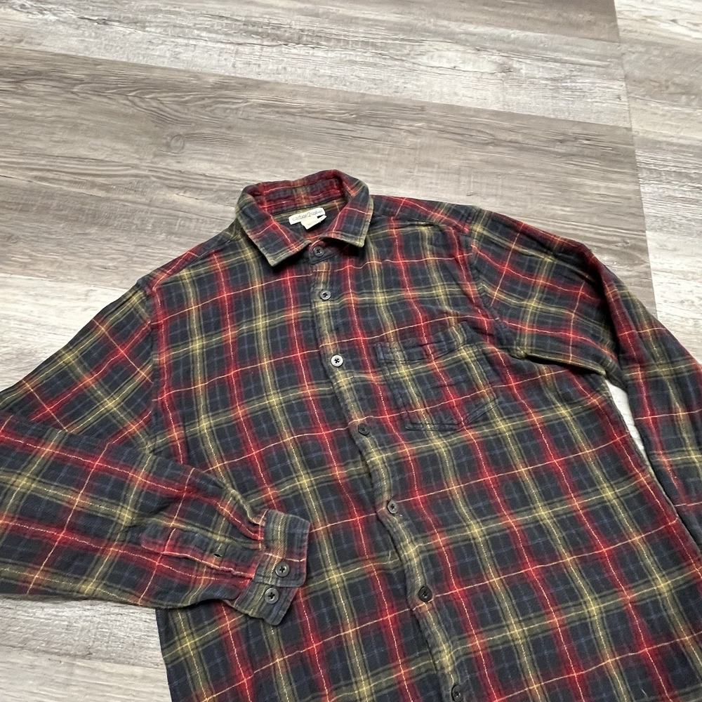 Carbon2Cobalt Men's Thermal Lined Shacket M Flannel Red Button‎ Shirt Pocket M